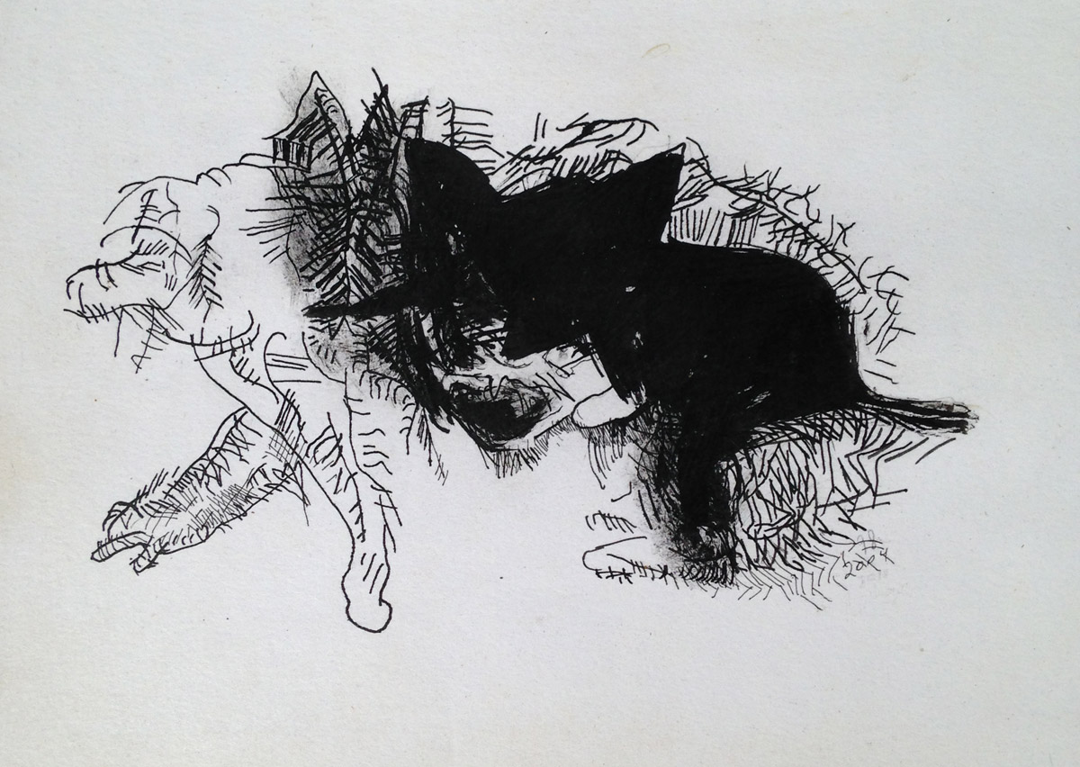 "s/ título" Acrílica s/ papel - 1998-2004-2010 18X25,5 cm 