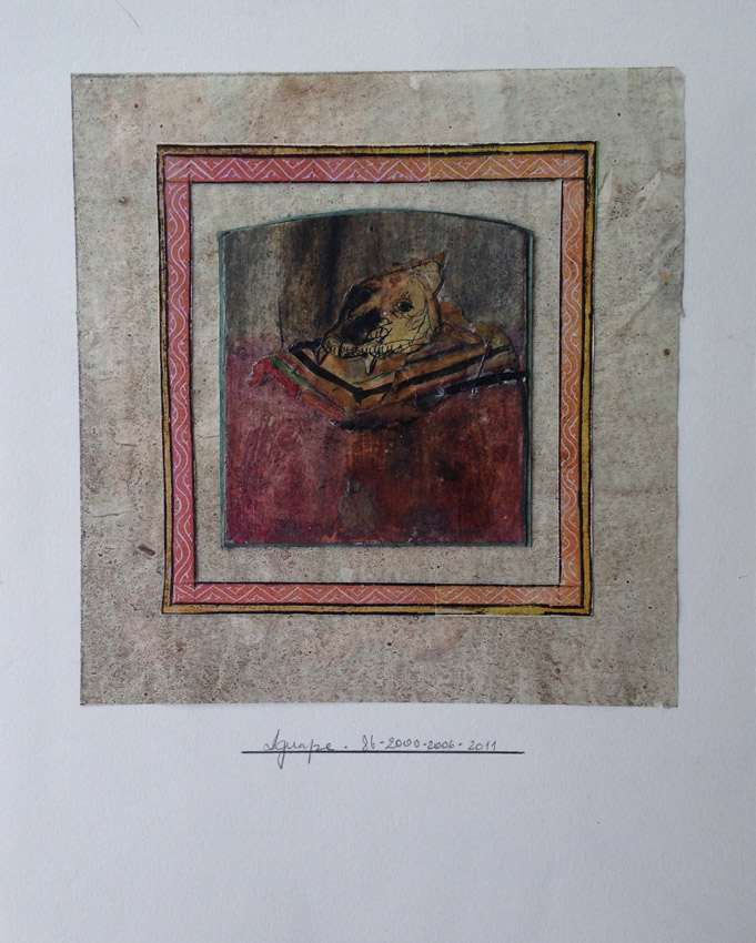 "s/ título" Mista s/ papel (colagem, acrílica e terra) - 2000-2006-2011 13X12 cm 